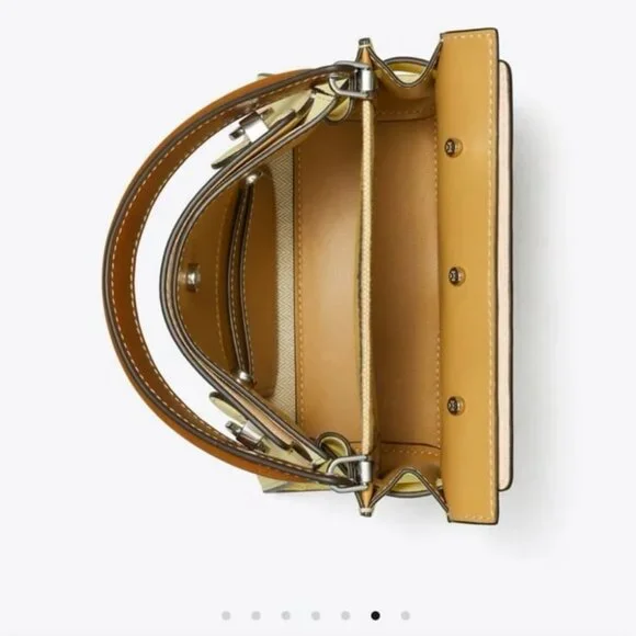 🌸NeW! Authenticated! Rare! Tory Burch PETITE LEE RADZIWILL DOUBLE BAG - Picture 7 of 17